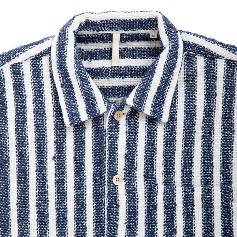 Hello Sunflower Spacey SS Shirt Navy Stripe 200 1188 Degli Uberti