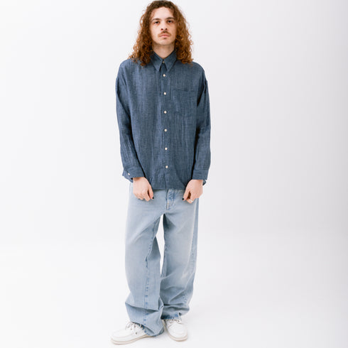 Hello Sunflower Stable Shirt Blue 1240 5714982104261 Fit Front Degliuberti