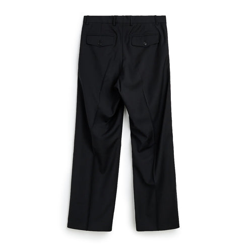 Hello Sunflower Wide Pleated Trouser Tropical Wool Black 4209 degliuberti 2