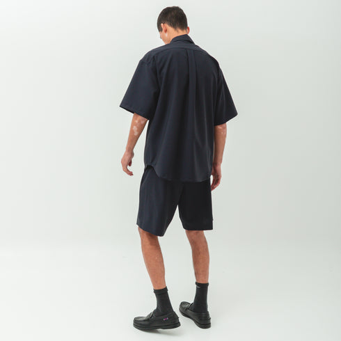 Lownn Classic Shirt Navy Plain Wool SS25-CLSH-834.601 30747993 Fit Side Degli Uberti