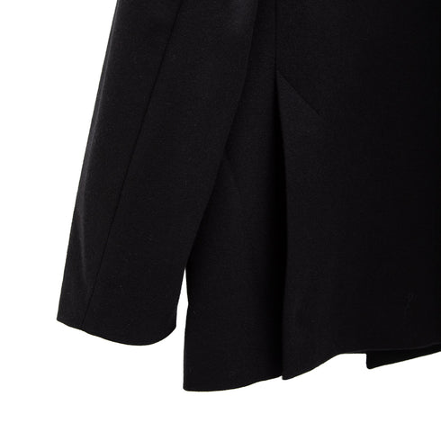 Lownn Double Breasted Jacket Black Flannel Wool FW23-DBJACKET Degli Uberti