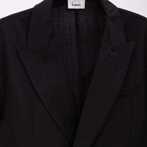 Lownn Double Breasted Jacket Black Plain Wool SS24-DB-834.601-5732 Degli Uberti