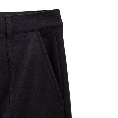 Lownn Long Cargo Pants Black Flannel Wool FW24-LCP-Z-121600-41-44 Degli Uberti