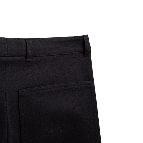 Lownn Long Cargo Pants Black Flannel Wool FW24-LCP-Z-121600-41-44 Degli Uberti