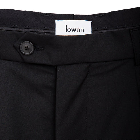 Lownn Long Wide Pants Black Plain Wool SS24-LWP-834.601-5732 Degli Uberti
