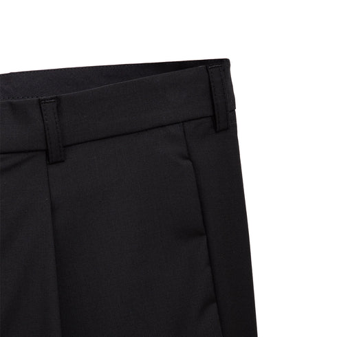 Lownn Long Wide Pants Black Plain Wool SS24-LWP-834.601-5732 Degli Uberti