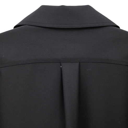 Lownn Minimal Shirt Black Wool Twill FW23-MS-B-1 Degli Uberti