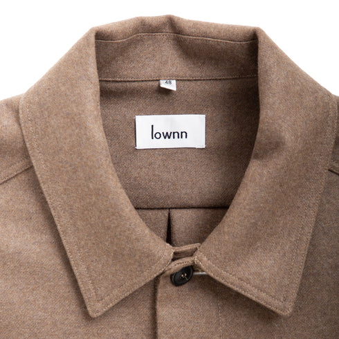 Lownn Minimal Shirt Greige Flannel Wool FW24-MS-Z-121600-41-75 Degli Uberti