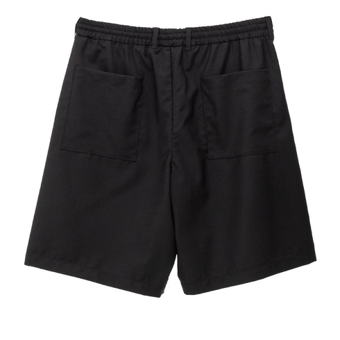 Lownn Track Short Black Plain Wool SS25-TRACKSH-834.601 12856665 Back Degli Uberti