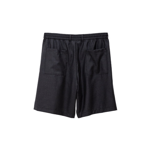 Lownn Track Short Dark Grey Plain Wool SS24-TSHORT-586.601 Degli Uberti
