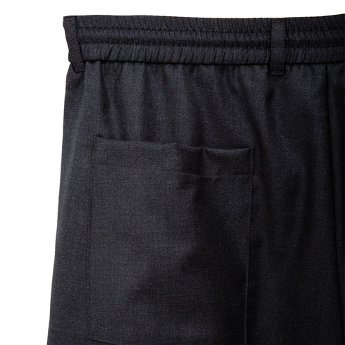 Lownn Track Short Dark Grey Plain Wool SS24-TSHORT-586.601 Degli Uberti