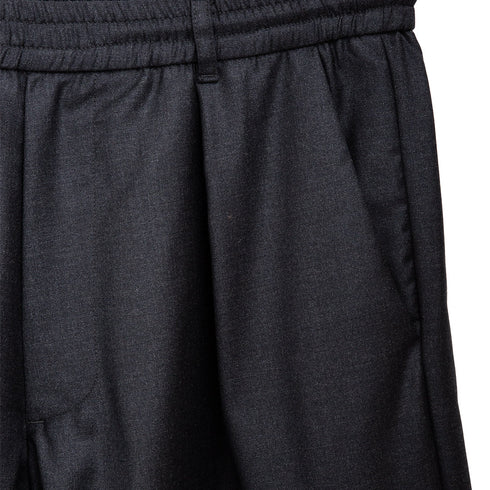 Lownn Track Short Dark Grey Plain Wool SS24-TSHORT-586.601 Degli Uberti