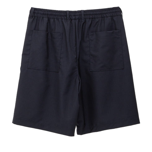 Lownn Track Short Navy Plain Wool SS25-TRACKSH-834.601 14003545 Back Degli Uberti