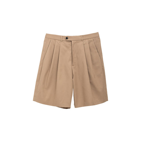 Lownn Wide Short Beige Gabardine Cotton SS24-WSHORT-834.601-5732 Degli Uberti