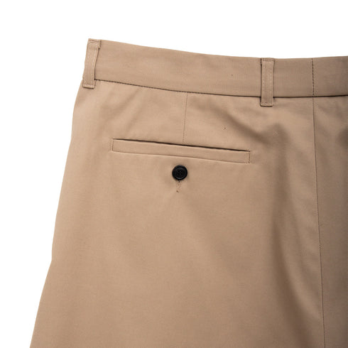 Lownn Wide Short Beige Gabardine Cotton SS24-WSHORT-834.601-5732 Degli Uberti