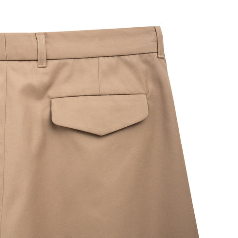 Lownn Wide Short Beige Gabardine Cotton SS24-WSHORT-834.601-5732 Degli Uberti