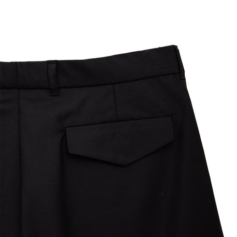 Lownn Wide Short Black Plain Wool SS24-WSHORT-834.601-5732 Degli Uberti