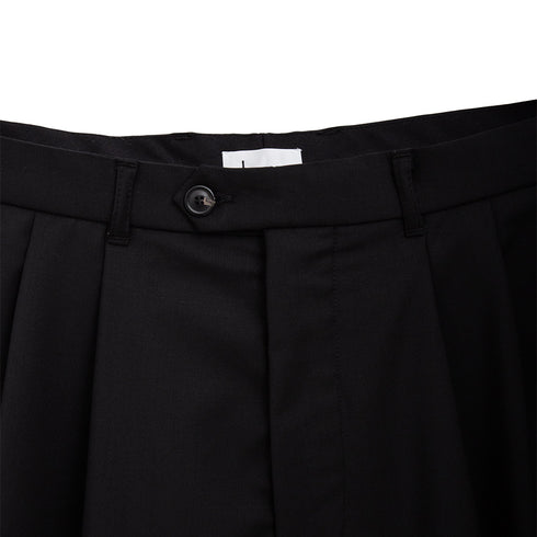 Lownn Wide Short Black Plain Wool SS24-WSHORT-834.601-5732 Degli Uberti