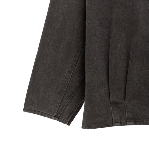 Merely Made Denim Cropped Shirt X Degliuberti Dark Grey Detail 3 Degli Uberti