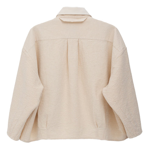 Merely Made Indian Cropped Shirt Ivory 25SMLPR271SH-1 98741593 Back Degli Uberti