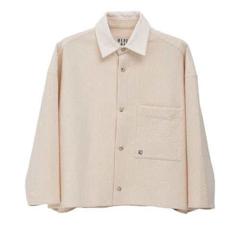 Merely Made Indian Cropped Shirt Ivory 25SMLPR271SH-1 98741593 Front Degli Uberti