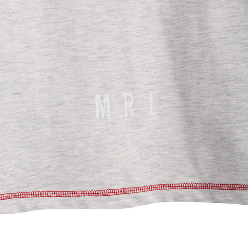 Merely Made Merely Casual Long Sleeve T-Shirt White Melange 23FML222LT Degli Uberti