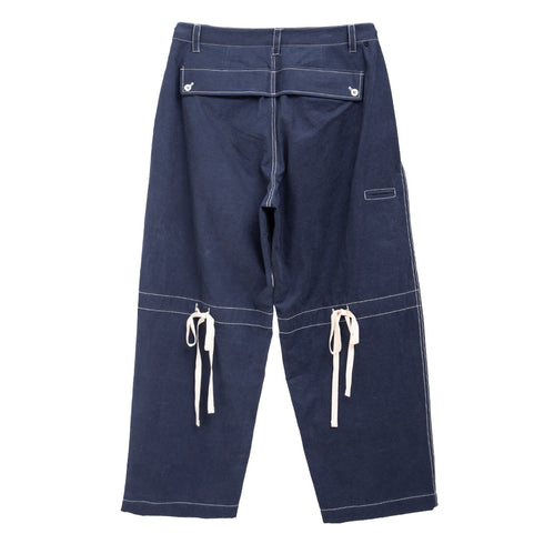 Merely Made Merely Hmong Workers Pants Denim Blue 24EX238PT Degli Uberti