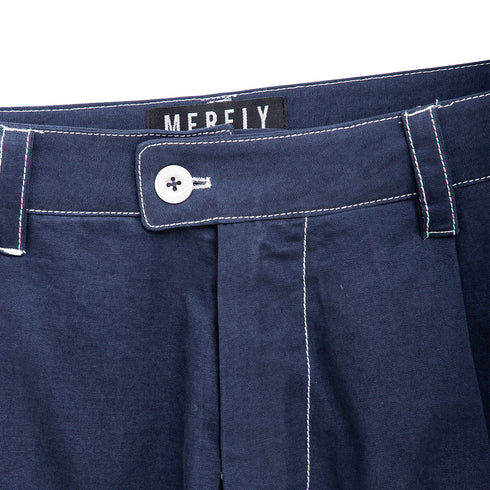 Merely Made Merely Hmong Workers Pants Denim Blue 24EX238PT Degli Uberti