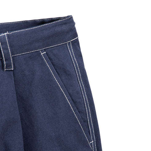 Merely Made Merely Hmong Workers Pants Denim Blue 24EX238PT Degli Uberti