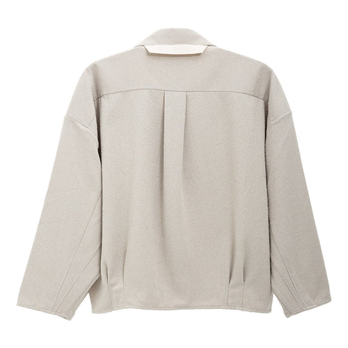 Merely Made Merely Napping Cropped Shirt Dust Grey 24FML249SH Degli Uberti