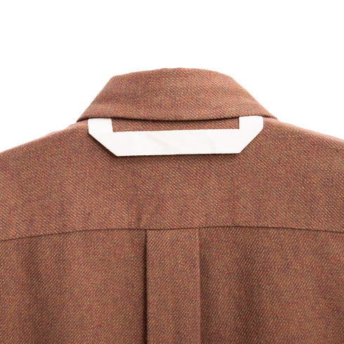 Merely Made Merely Premium Cropped Shirt Melange Brown 23FMLPR208SH Degli Uberti