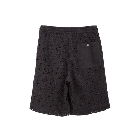 Merely Made Merely Premium Flower Lace Wide Short Black 24PR236SP Degli Uberti