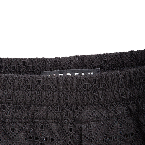 Merely Made Merely Premium Flower Lace Wide Short Black 24PR236SP Degli Uberti