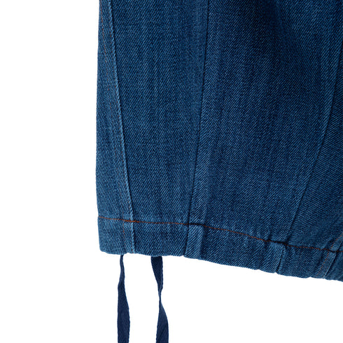 Merely Made Nomadic Pants Indigo Blue 24FMLPR259PT Detail 2 Degli Uberti