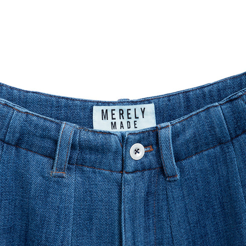 Merely Made Nomadic Pants Indigo Blue 24FMLPR259PT Detail Degli Uberti