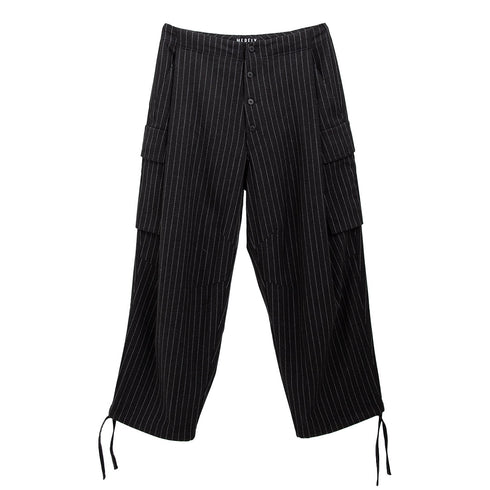 Merely Made Relaxing Wide Cargo Pants Raven Grey 24FMLPR256PT Degli Uberti