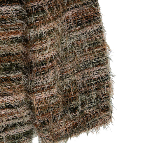 Merely Made Stripe Rainbow Mohair Cardigan Rainbow Green 24FMLKN265CG Degli Uberti