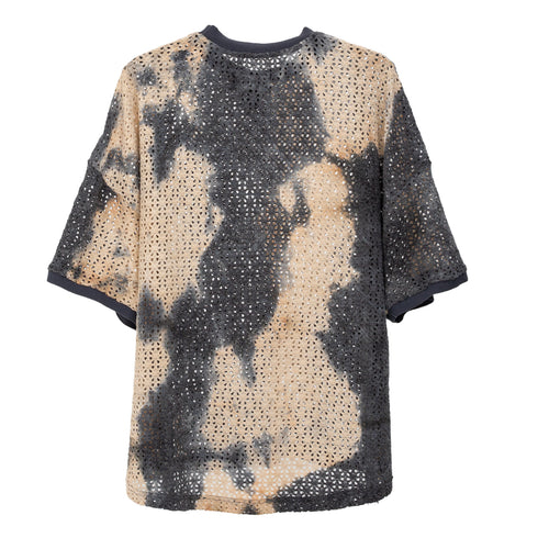 Merely Made Vintage Dyed Knitting T-Shirt Dark Sea Navy 25SMLPR271SH-1 98741593 Back Degli Uberti