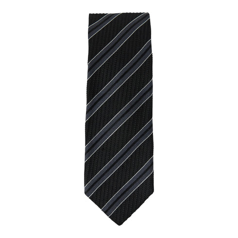 Mfpen Banquet Tie Dark Grey Retro Stripe A126-009 degliuberti 1