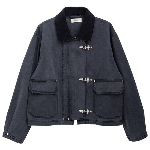 Mfpen Clasp Jacket Washed Black M125-039 5740019239071 Front Degli Uberti