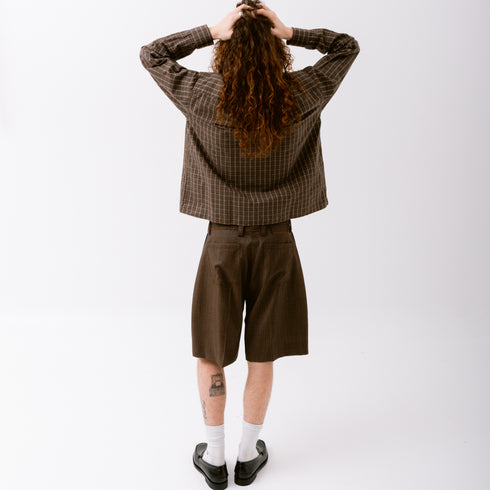 mfpen Classic Shorts Nutmeg Vintage Stripe M125-070 5740019238210 Fit Back Degli Uberti