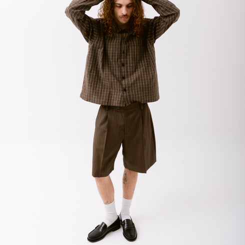 mfpen Classic Shorts Nutmeg Vintage Stripe M125-070 5740019238210 Fit Front Degli Uberti