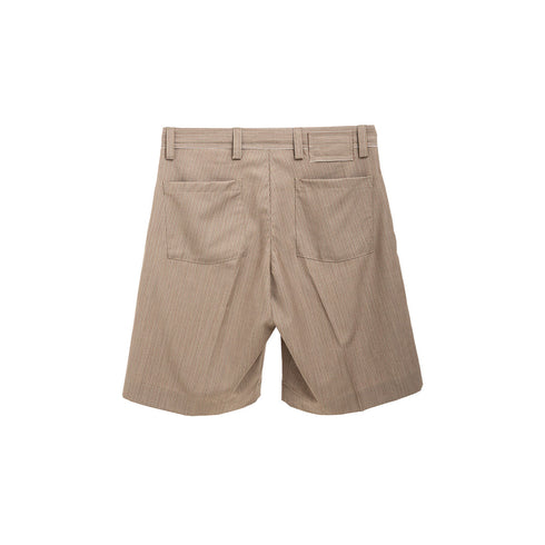 Mfpen Classic Shorts Taupe Grey Stripe M124-69 Degli Uberti