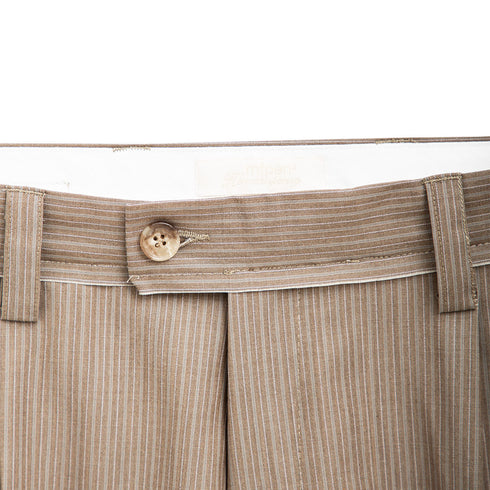 Mfpen Classic Shorts Taupe Grey Stripe M124-69 Degli Uberti