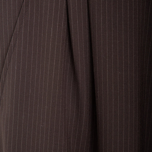 Mfpen Classic Trousers Brown Pinstripe M324-051 Degli Uberti