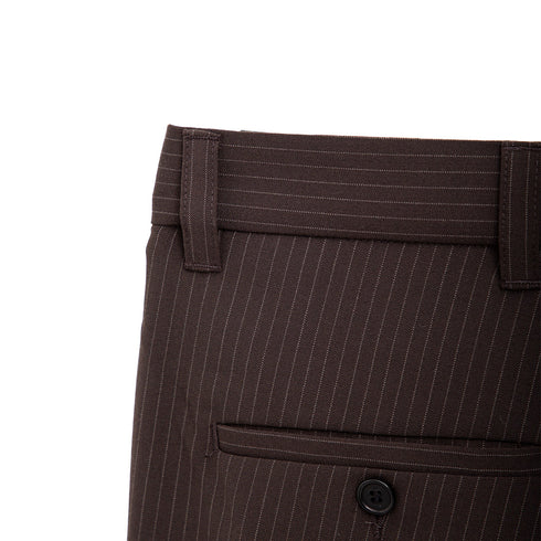 Mfpen Classic Trousers Brown Pinstripe M324-051 Degli Uberti