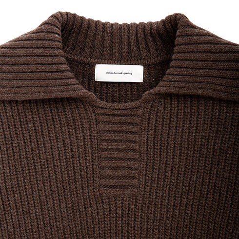 Mfpen Collar Sweater Dark Brown M324-018