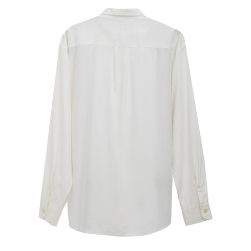 Mfpen Comfy Shirt Natural White Tencel M323-19 Back Degli Uberti