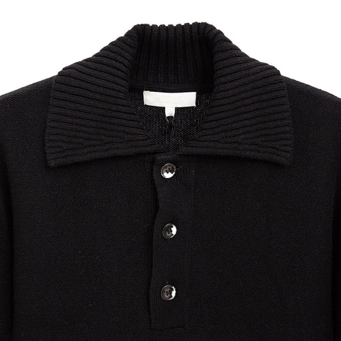 Mfpen Company Polo Black Recylced Wool M323-05-005 Degli Uberti