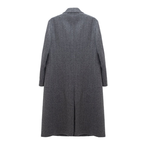 mfpen Conference Coat Grey Herringbone Recycled Wool M325-034 5740019246710 Back Degliuberti